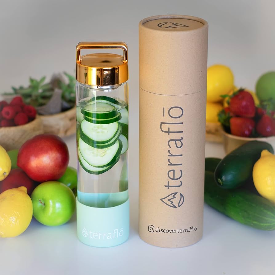 Revitalize Sustainably: Empower Your Hydration with Glass Water Bottle Featuring Bamboo Lid 2024